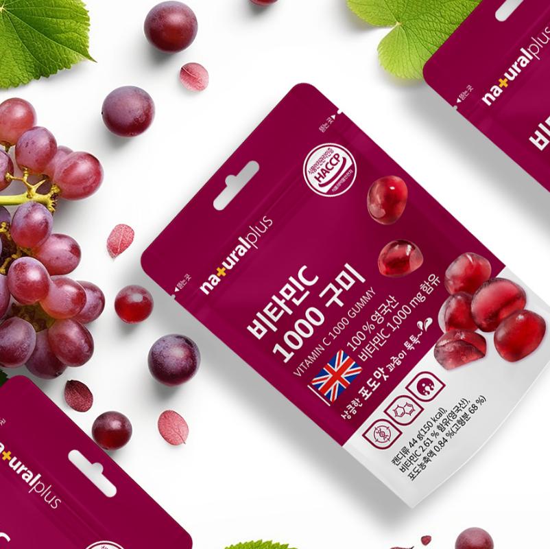 [Natural Plus] Vitamin C 1000 Gummy Grape Flavor 44g / Vitamin Jelly