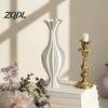 Contemporary Vases for Courtyard 3D Printed Artistic Vase, Modern Decorative Flower Minimalist Container, Vessels Fresh Bouquets Floral Arrangement