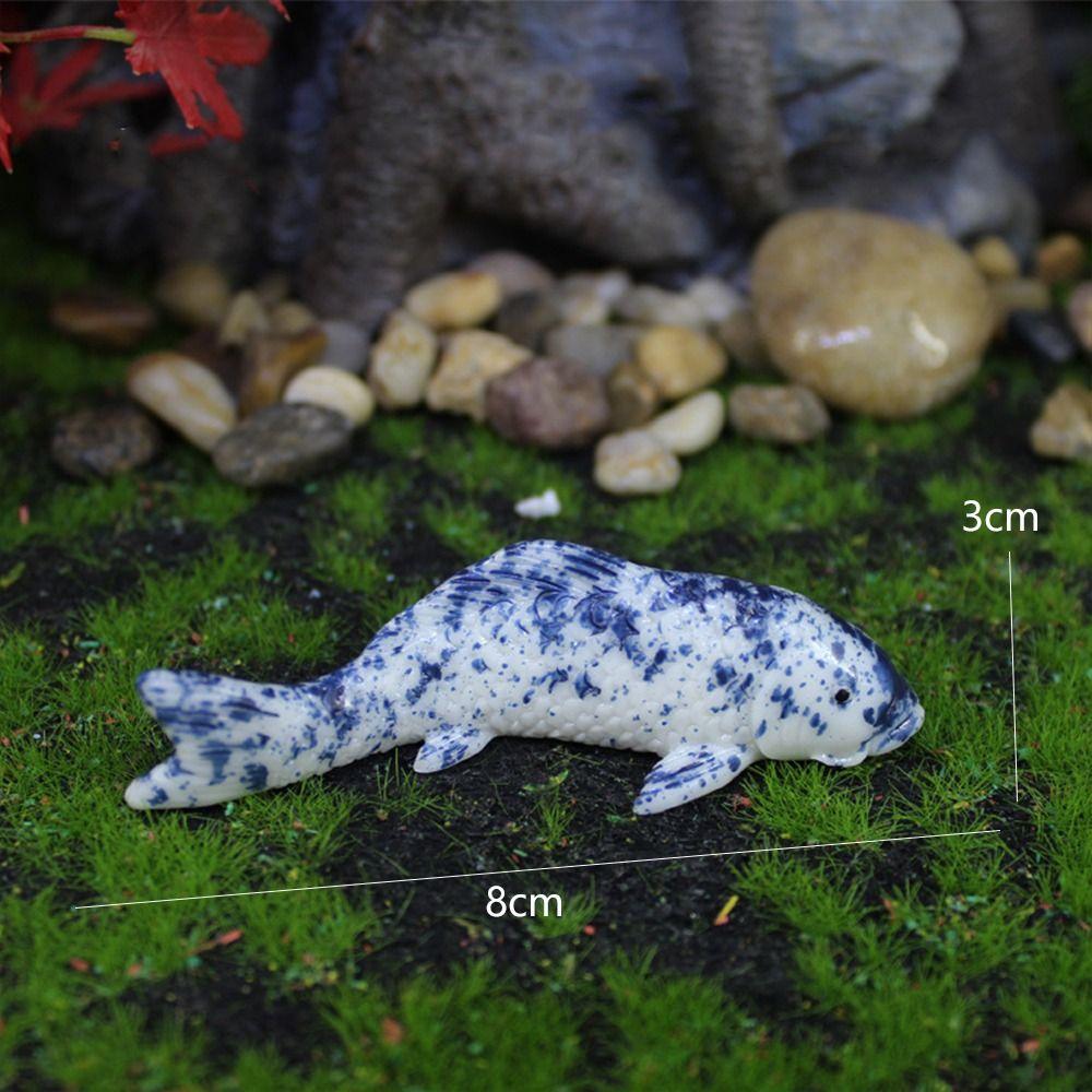 Товары для вечеринки Мультяшное Мини-украшение в виде карпа кои Смоляные поделки Имитация фигурок карпа DIY Милая маленькая статуэтка рыбки Аквариум