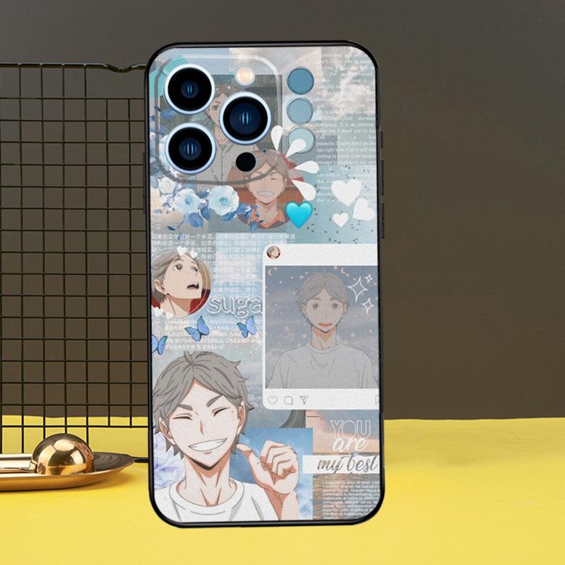 Чехол Haikyuu Sugawara Koushi для iPhone 13 12 11 14 Pro Max XS Max XR X 6S 7 8 Plus SE 2020, задняя крышка, чехол для телефона