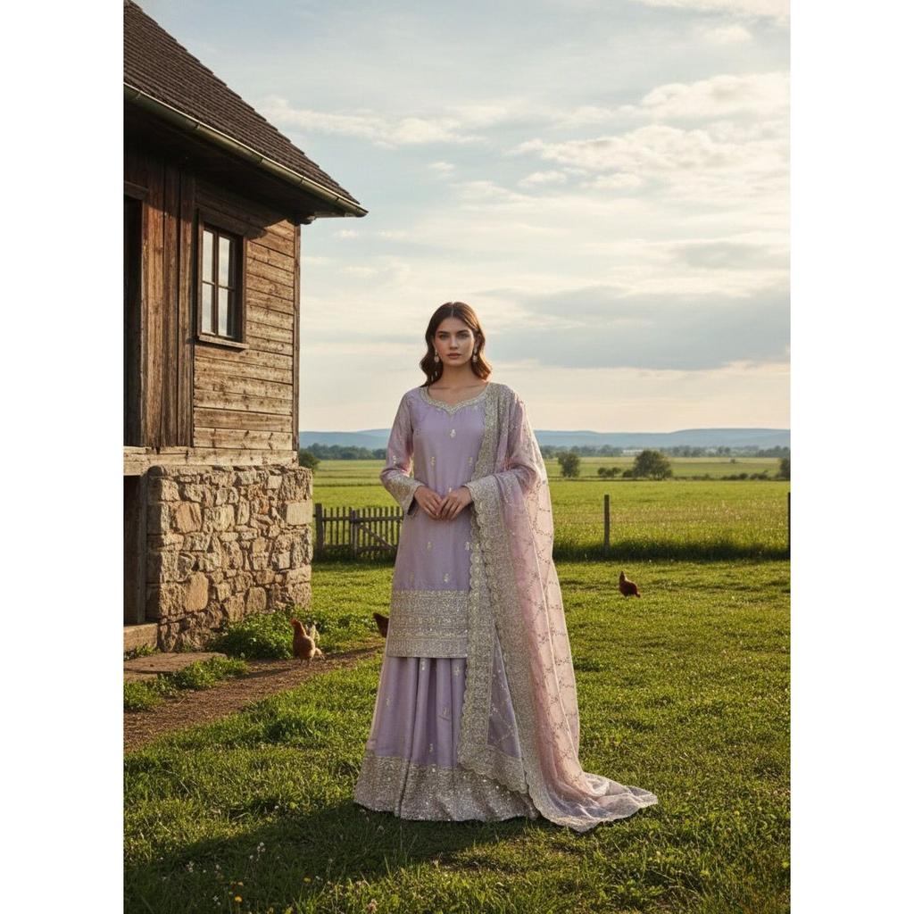 Пакистанский дизайнерский salwar-камиз для вечеринки Индийский этнический костюм Palazzo в стиле Болливуда