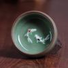 Longquan Celadon Porcelain Teacups Chinese Kungfu Teapot Golden Fish Tea Cup Bowl 60ml Crackle Tea Set Cups Drop Shipping