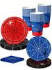 Birthday Party Disposable Tableware Set - Spider Web Theme Paper Plates Napkins Cups Tablecloth for Celebrations