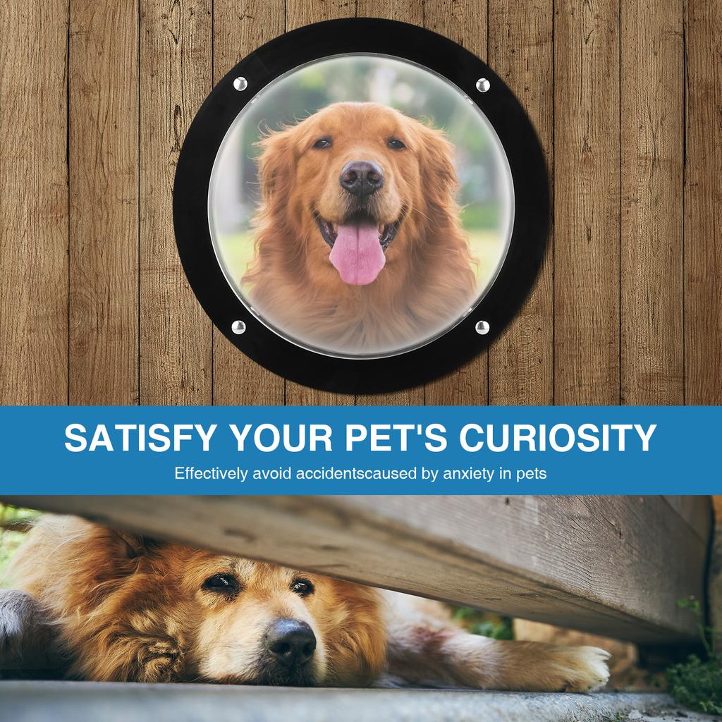 Acrylic Dome Pet Fence Window With Vent Clear View Bubble Peek Window Dog Window for Doggie/Cat/Horse Outside Playground Garden
