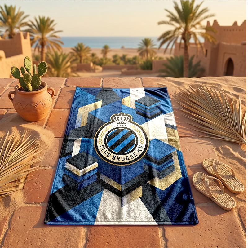 Club Brugge FC Print Microfiber Beach Towel Quick Dry Absorbent Large Towel For Beach Swimming Travel