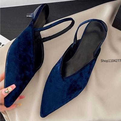 Модные замшевые туфли-лодочки с острым носком 2025 Женская обувь Осенняя модная обувь на каблуке Сексуальный женский тренд Дизайнерские сандалии Элегантные женские туфли
