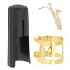 bE Baritone Saxophone Mouthpiece Cap Gold-plated Brass Ligature
