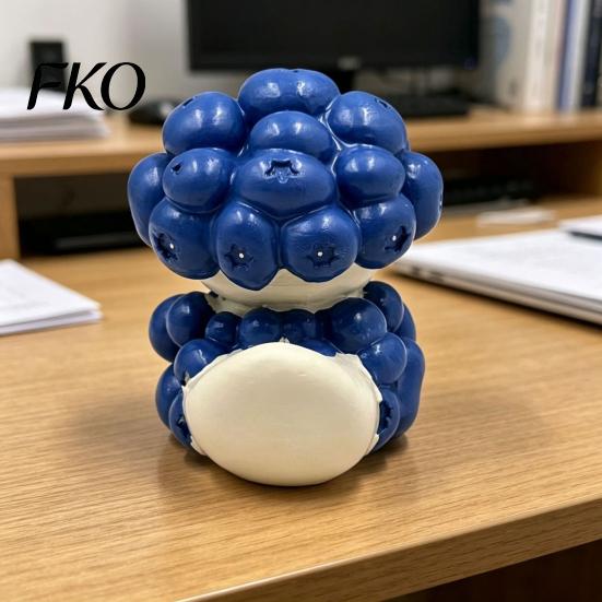 Unique Gift for Bestie Blueberry Duck Resin Ornament, Cute Cartoon Figurine, Miniature Creative Figurine Animal Statue Home Office Desk Car Dashboard