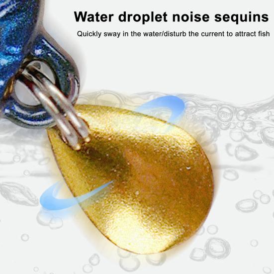 3.5CM/10G Metal Crab Spinner Blade Lure with Hook Long Casting Crab Bait with Rotating Sequin Spoon Spinnerbait Saltwater Freshwater Fishing