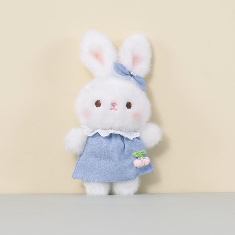 Cartoon Bunny Keychain Plush Doll With Pp Cotton Filling For Bag Accessories