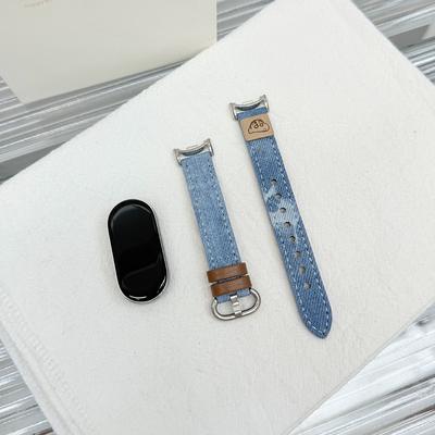 Подходит для Xiaomi Mi Band 10/9/nfc Ремешок 8-го Поколения Пряжка-булавка Модный Мультяшный Xiaoxin Джинсовый Браслет для Девочек