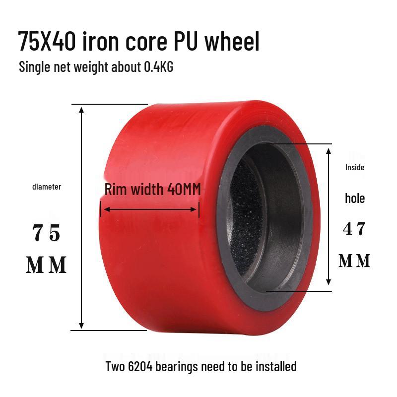 Hydraulic Pallet Truck Nylon Wheels & Iron Core PU Forklift Accessories
