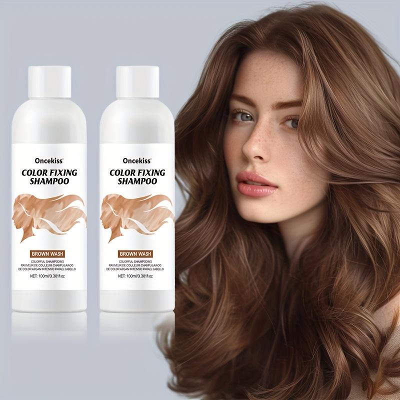 100 мл Фиксирующий цвет Фиолетовый Шампунь Сохраняет цвет Закрашивает Седые Волосы Убирает Желтизну После Осветления Краска Для Волос Долговечная Не раздражающая Уход