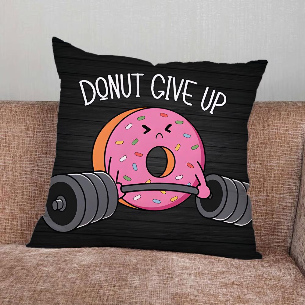 Gym Fitness Bodybuilding Pillow Case For Home Bedroom Car Office Decoration Living Room Sofa Cushion Cover Suitable