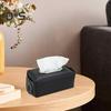 Square Tissue Box Holder Solid Color Large Capacity Foldable Design Easy Assembly Countertop Tissue Case Cover