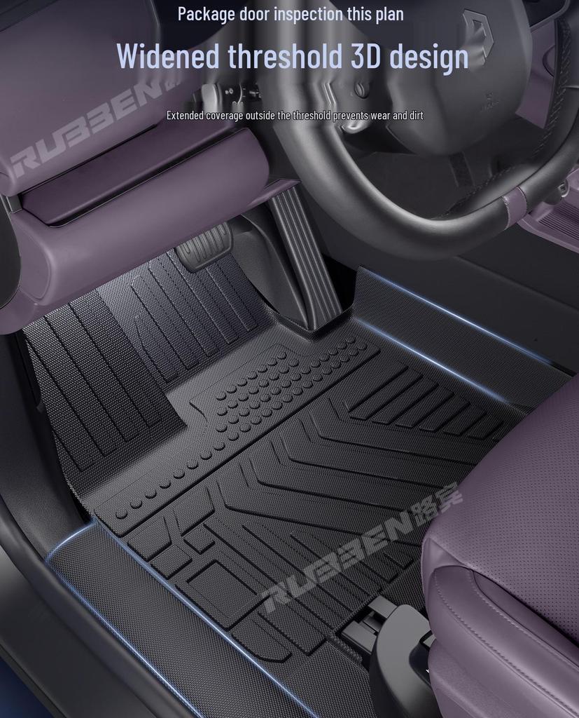 Водонепроницаемые напольные коврики Lubbin из ТПЭ для Leapmotor C11 – Полное покрытие, износостойкие накладки на пороги.