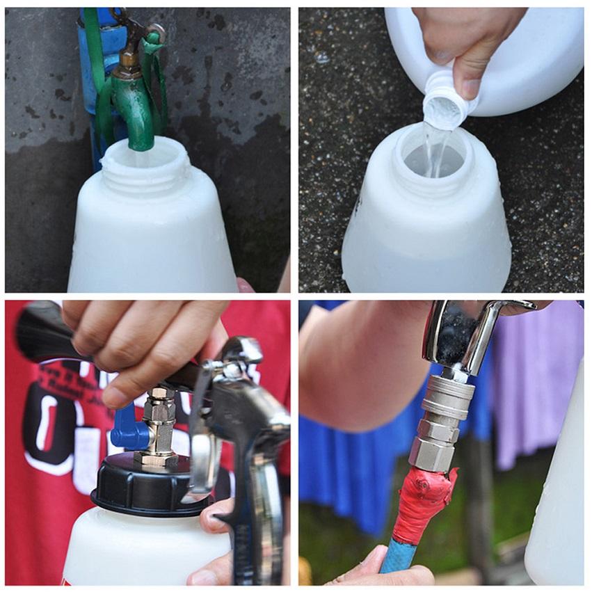 Мойка потолка автомобиля, сидений, приборной панели, пистолет для глубокой очистки, химчистка 6,5–9,2 бар, высоконапорная пенная очистка, инструменты для очистки водой