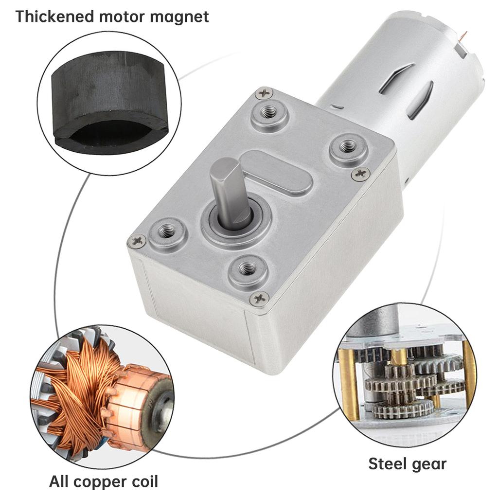 12V JGY-370 DC Червячный Мотор-редуктор Электродвигатель Высокий Крутящий Момент Двигатель Вращения с Монтажным Кронштейном, Червячный Мотор-редуктор, 6 - 160 об/мин