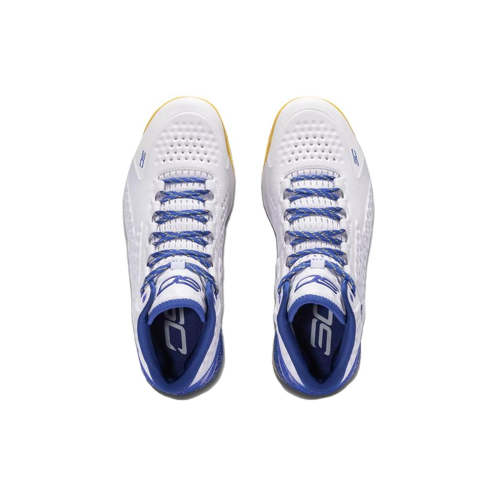 Under Armour Мужские кроссовки Curry 1 Retro Dub Nation 2021 White Taxi Royal 3024397-100