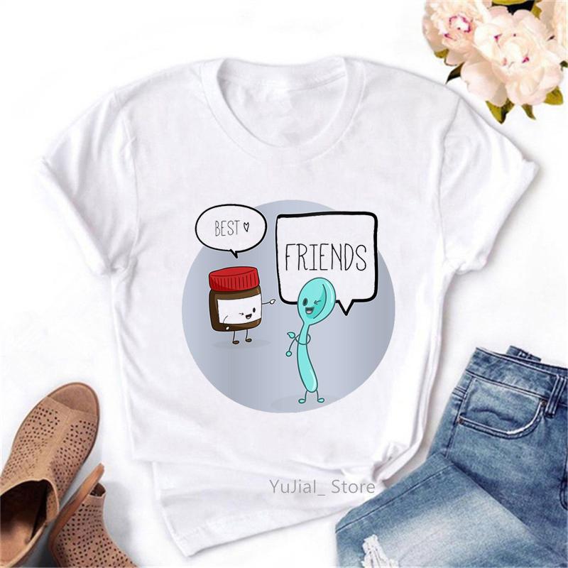 I Love Nutella Letter Print Tshirts Women Clothes 2026 Funny T Shirt Femme Short Sleeve White T-Shirt Summer Tops Tee Shirt