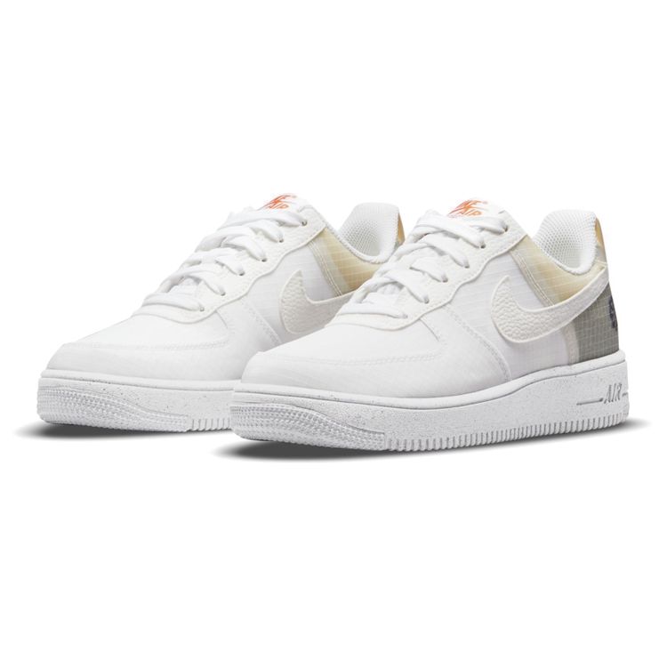 Nike Детские кроссовки Air Force 1 Crater GS Move To Zero — бело-оранжевые DH4339-100