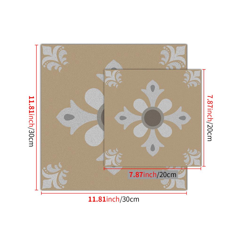 Small Fresh Self-adhesive Matte Floor Sticker PVC Waterproof Home Decoration Bathroom Kitchen Wall Sticker
