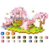 YOIKO Набор из 188 магнитных блоков в стиле Minecraft на тему мира цветущей сакуры, 2 см, с 8 светящимися блоками, развивающая игрушка для начальной школы