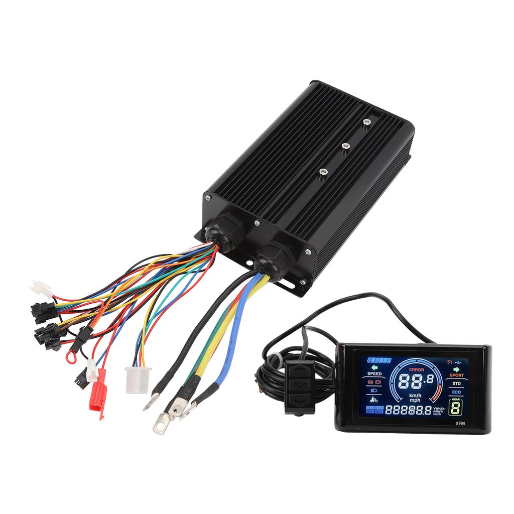 Комплект контроллера бесщеточного двигателя 80A 60V 72V 2000W 3000W 5000W Водонепроницаемый Конверсионный с ЖК-дисплеем S966
