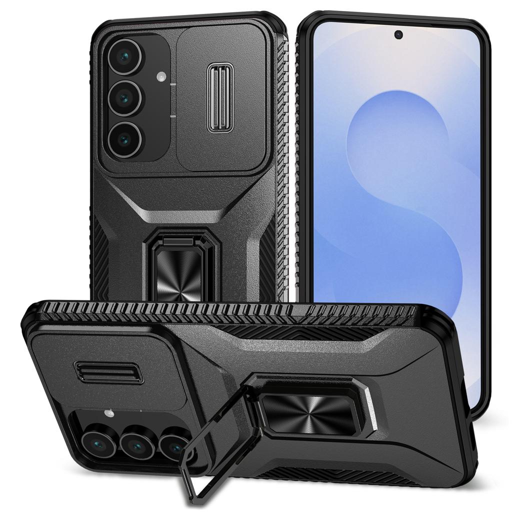 For Samsung Galaxy S25 FE Case Camshield Kickstand TPU+PC Anti-Slip Phone Cover