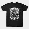 Мужская черная футболка с принтом Mayhem, печать на трансферной бумаге без вырезания, хлопковая футболка
