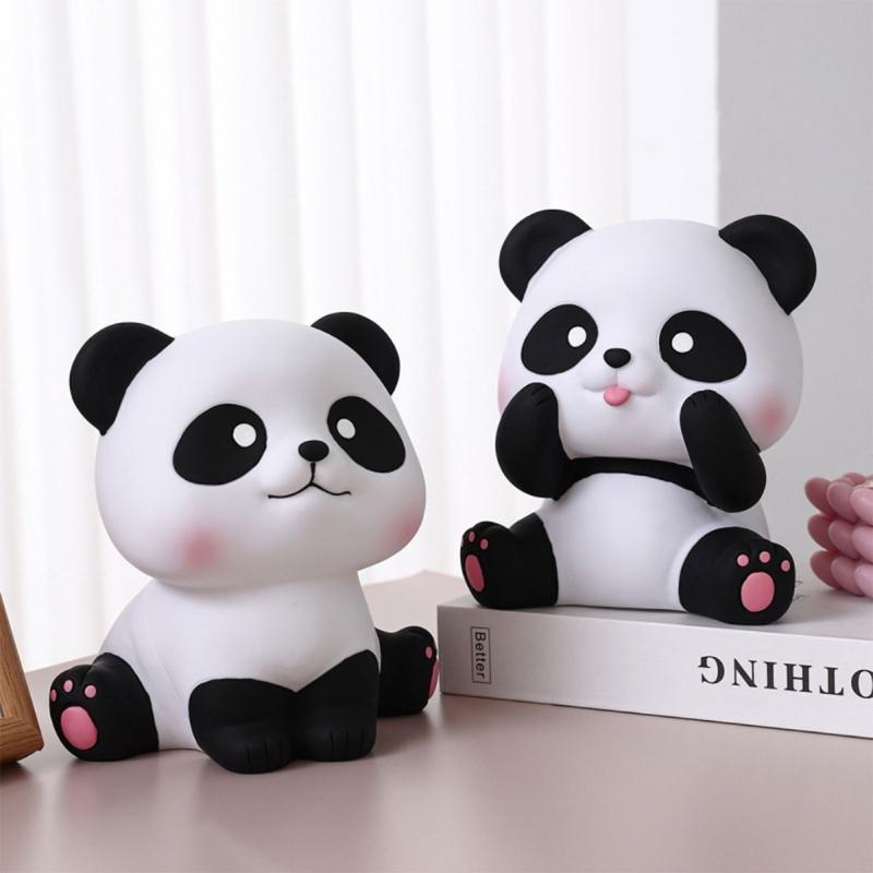Money Container Versatile Coin Holder Lovely Panda Shaped Money Holder Piggy Banks Coins Savings Jar for Animal Lovers
