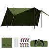 GOGlamping Square Tarp TC Square Tarp Polycotton Bonfire Safe Loops and Special Waterproof Tape 500mm Water Pressure Resistant Water Repellent Light