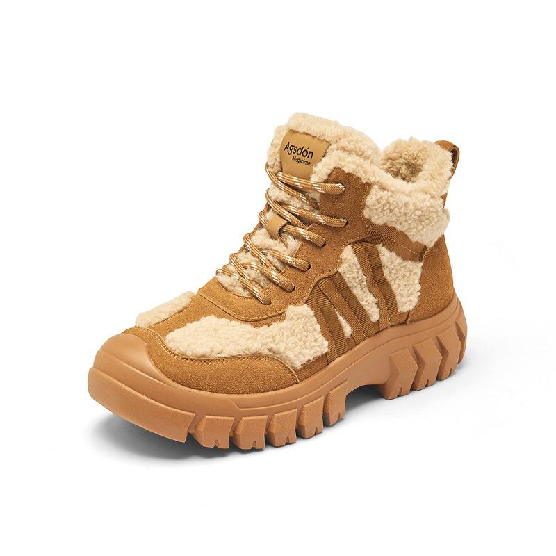 Augustine snow boots women's 2025 new winter velvet thickened cotton shoes casual platform dad sports shoes