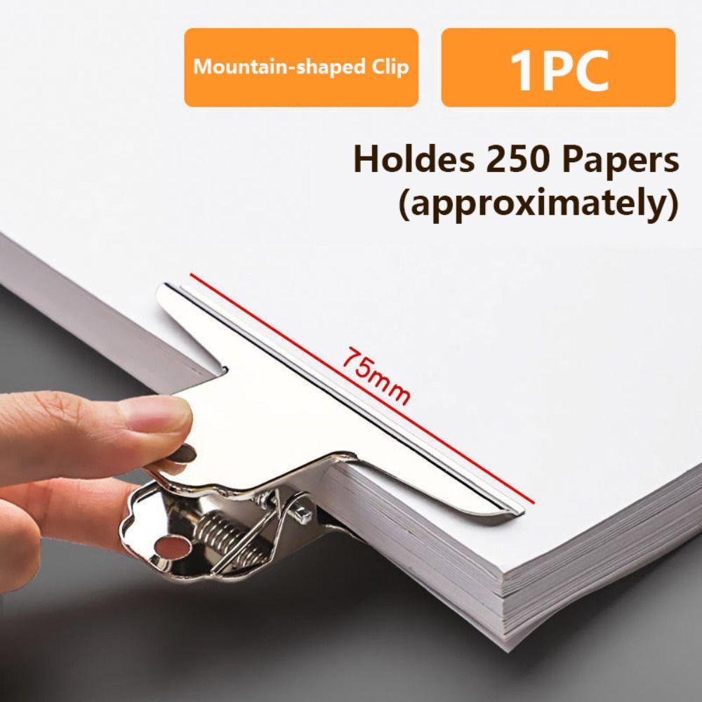 Universal Mountain Shaped Clip Stainless Steel Bill Clip Multifunctional Clamp  School Office