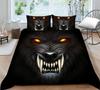 3D Black Skull Head Pattern Bedding Single Double Bed Full Size Special Skull Head Print Pillowcase and Quilt Cover 2 or 3 Comfortable Home Decoration