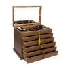 Multi-Layer Lockable Solid Wood Jewelry Box - Ancient Chinese and European Retro Style