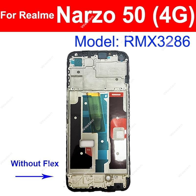 Для Realme Narzo 50 50A 50i Pro Prime 60 60X 70X 70 Pro 4G 5G Корпус LCD Рамка LCD Держатель Запчасти для ремонта
