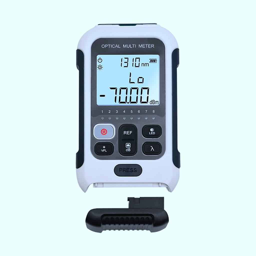 Optical Fiber Power Meter White Multifunctional Fiber Optic Tester for Communication Engineering