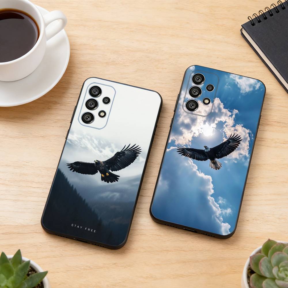 Крутой чехол для телефона с изображением орла A-Animal для Samsung S25, S24, S21, S22, S23, S30, Ultra, S20, Plus, Fe, Lite, Note, 10, Черный чехол