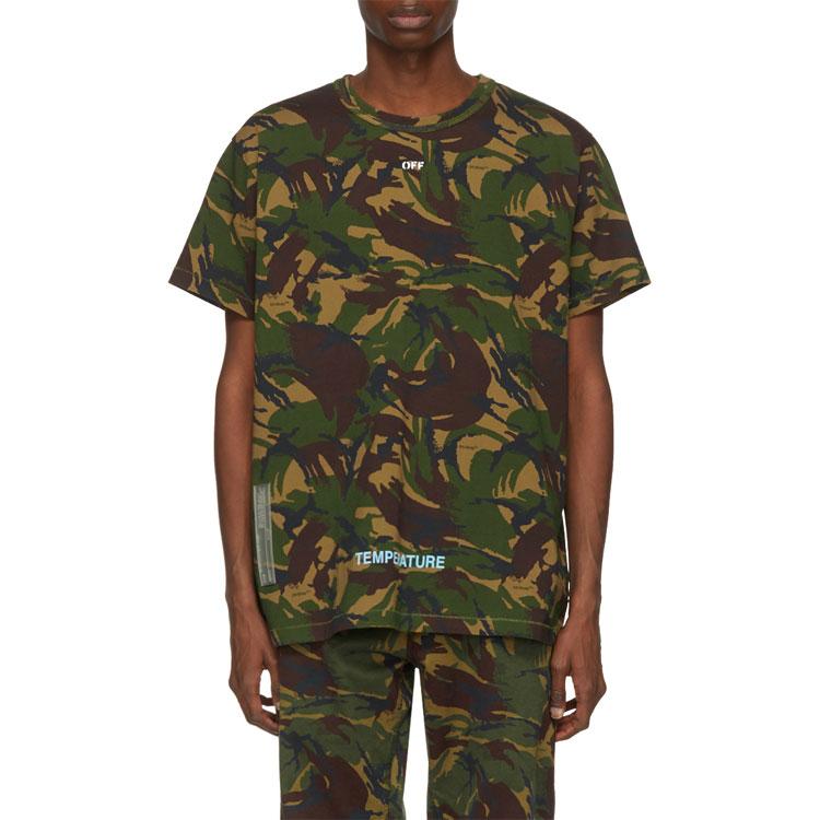 Off-White Мужская футболка с коротким рукавом Camouflage Thorn Arrows OMAA002S188780129901