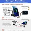 Motorcycle Phone Holder Mount With Qi 15W Wireless Charger & 20W USB-C Fast Charging Port with C To C Cable for 4-8" Phones