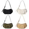Women Trendy Handbag Large Capacity Nylon Underarm Bag Single Shoulder Bag Adjustable Strap Multi-pocket for Travel Vacation