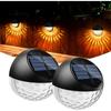 Solar Outdoor Fence Light Auto LED Wall Light IP65 Warm 2/4/8 Pack