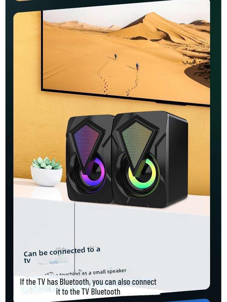 X2 RGB проводные мини-мультимедийные компьютерные колонки для настольных компьютеров и ноутбуков