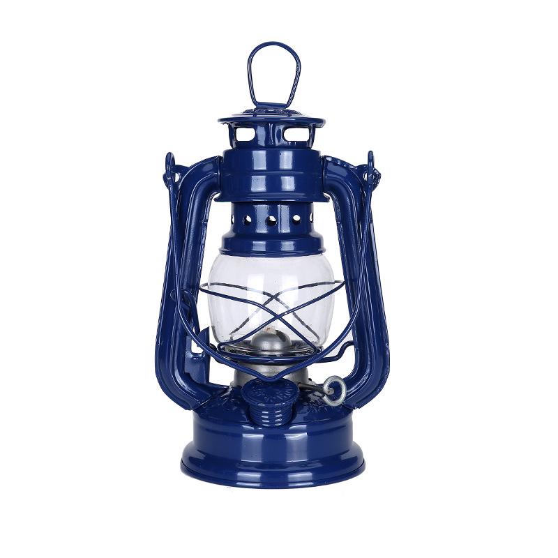 Vintage Iron Hurricane Lantern: Outdoor Kerosene Lamp & Decorative Light for Camping