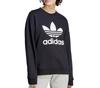 Adidas Trefoil Crew - Women's Sweatshirt Pullover Cotton Black FM3272 ORIGINAL
