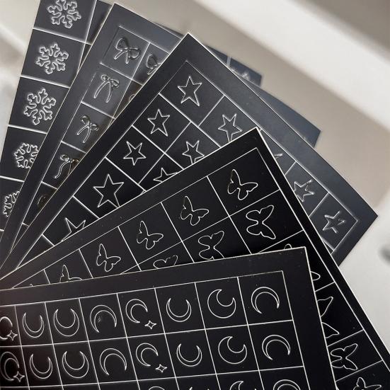 Yousheng 3/6/7/8/9/10 Sheets Nail Art Sticker Self-adhesive Halloween Christmas Butterfly Love Heart Women Fake Nail Decoration Decal