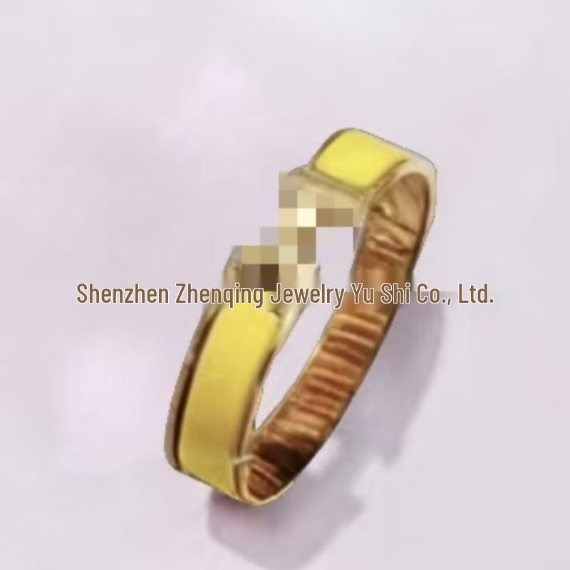 Эмалевый браслет с буквой H, покрытый 18 каратным золотом - Классическая мода, Различные цвета, Идеально для пар