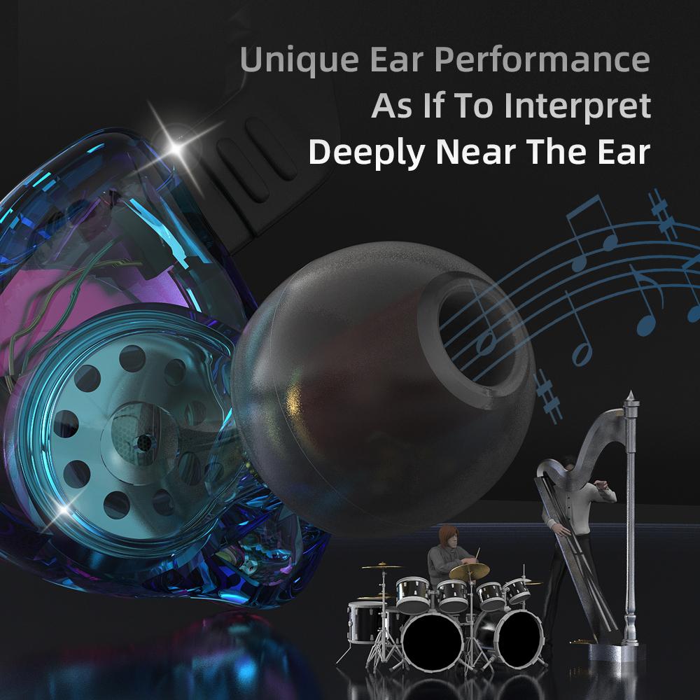 QKZ AK3 FiLe Wired Earphone with Microphone HiFi Music Monitor Bass Headphones Noise Cancelling Headset For Sport Gaming Earbuds