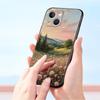 Claude Monet Garden Paint Art Phone Case For iPhone 17 16 15 Pro Max 11 12 13 14 7 8 Plus SE 2020 X XR XS Cover Soft Black